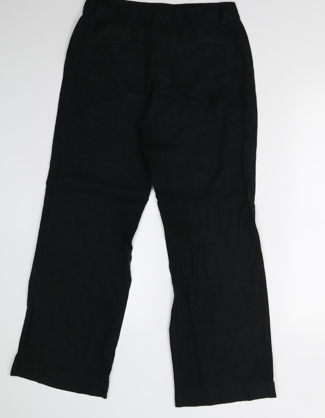 M&S Womens Black   Trousers  Size 8 L27 in