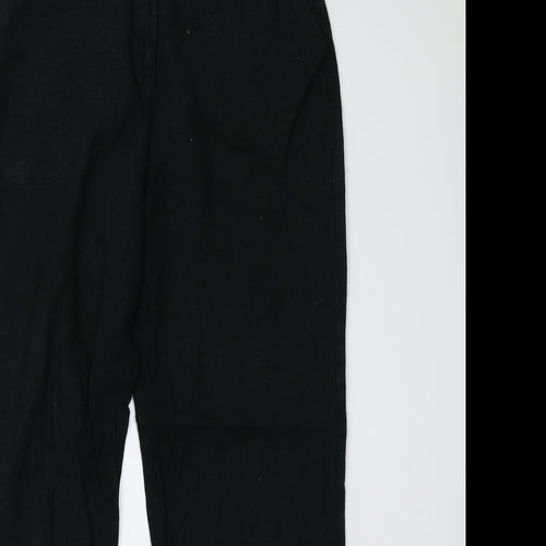 M&S Womens Black   Trousers  Size 8 L27 in