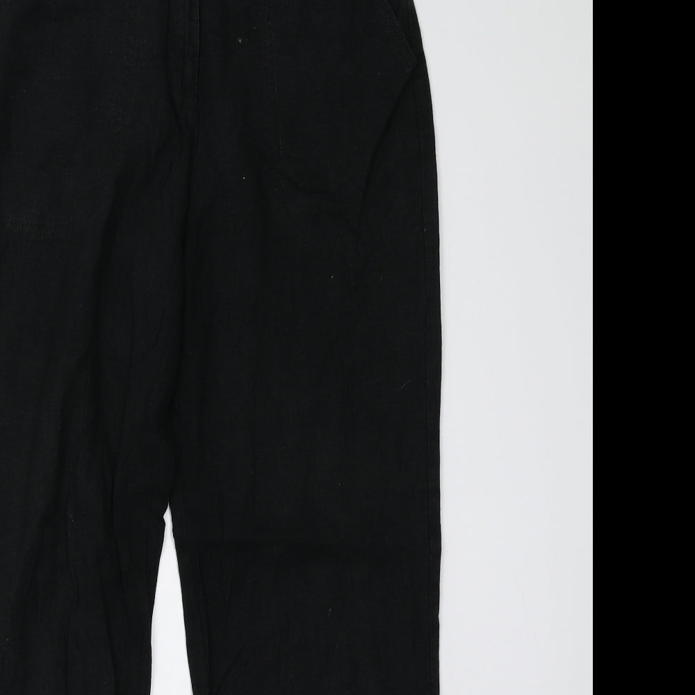 M&S Womens Black   Trousers  Size 8 L27 in
