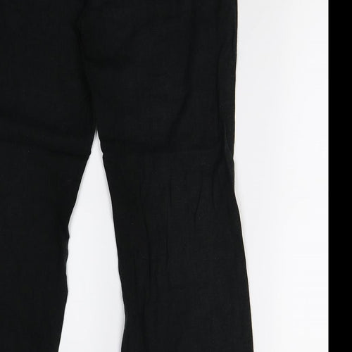 M&S Womens Black   Trousers  Size 8 L27 in