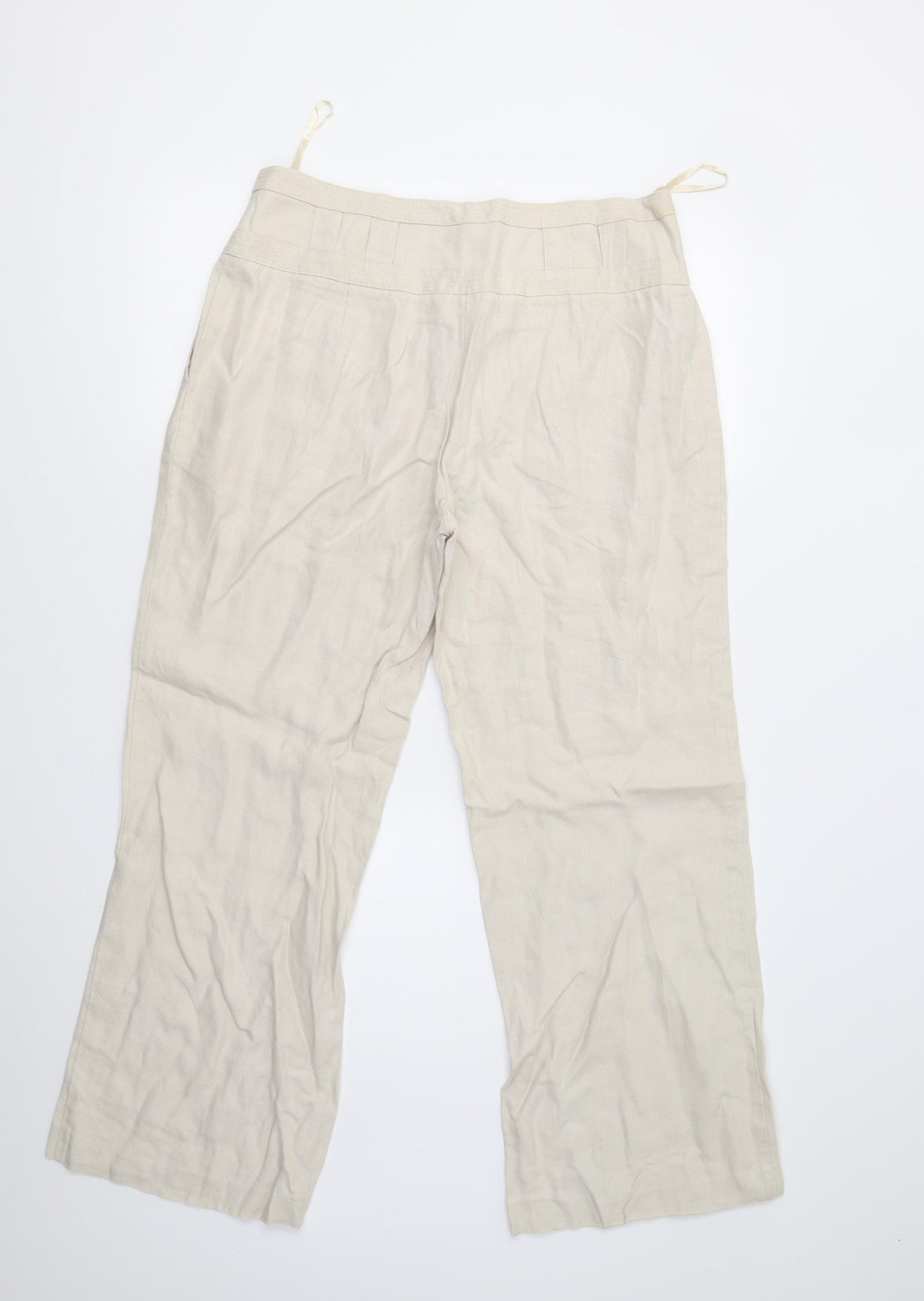 Next Petite Womens Beige   Trousers  Size 14 L28 in