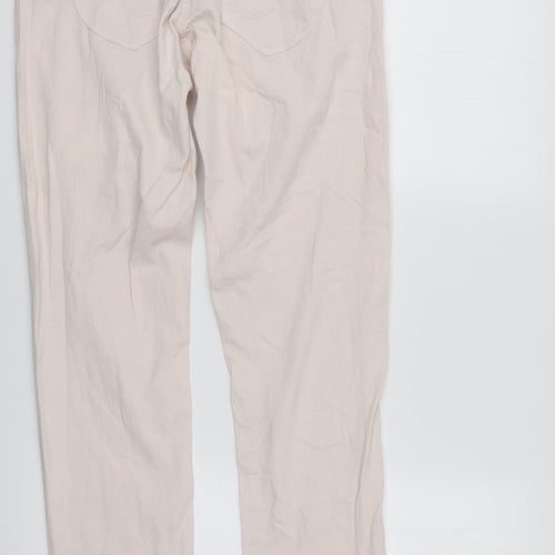 Blue Motion Womens Ivory  Denim Straight Jeans Size 10 L30 in