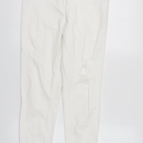/Denim Womens White  Denim Straight Jeans Size 12 L26 in