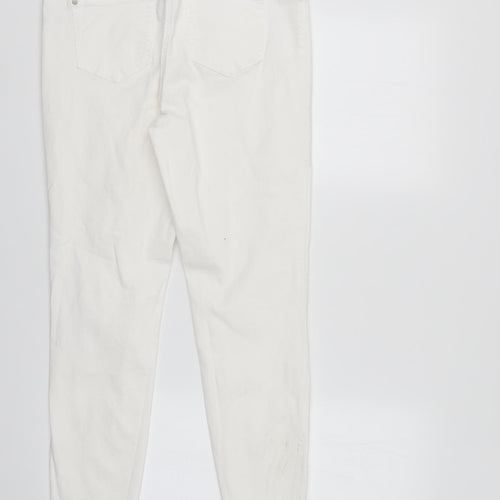/Denim Womens White  Denim Straight Jeans Size 12 L26 in