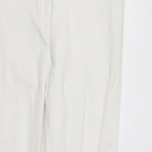 /Denim Womens White  Denim Straight Jeans Size 12 L26 in