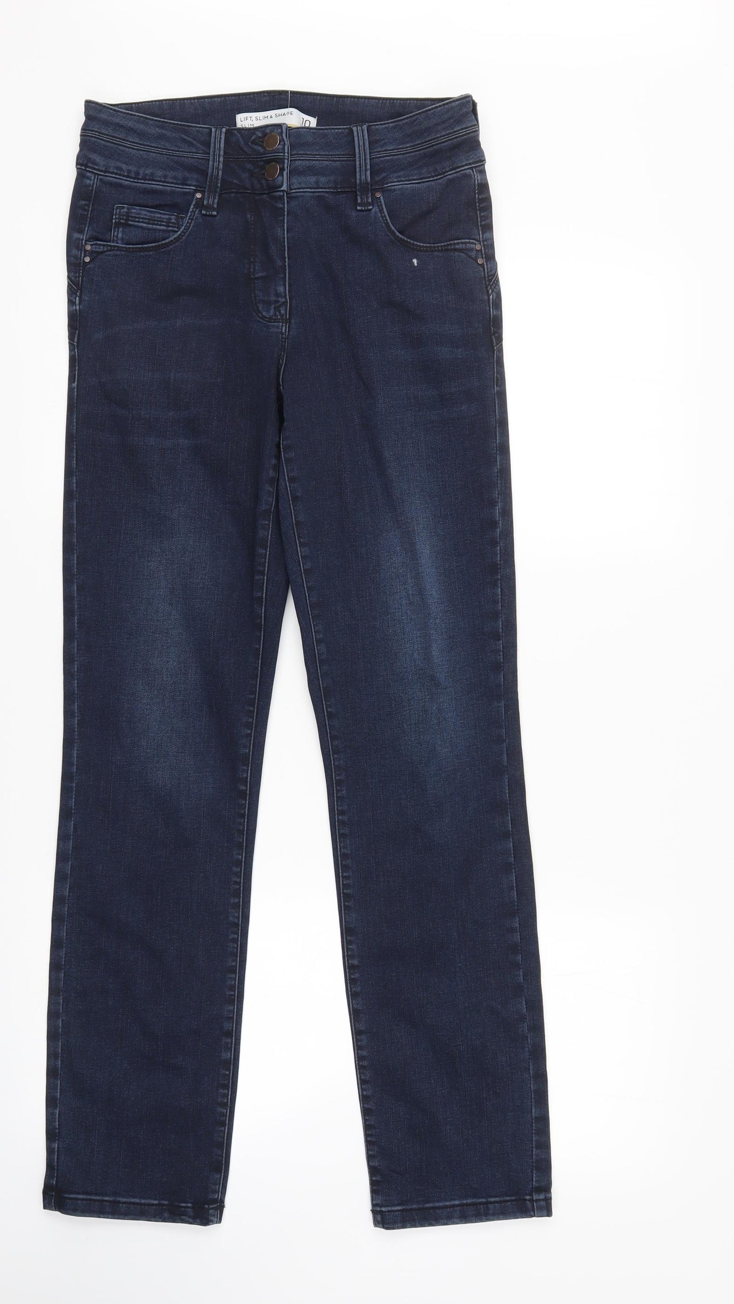 NEXT Womens Blue  Denim Straight Jeans Size 10 L30 in