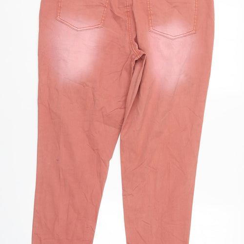 Rainbow Womens Orange  Denim Straight Jeans Size 12 L28 in