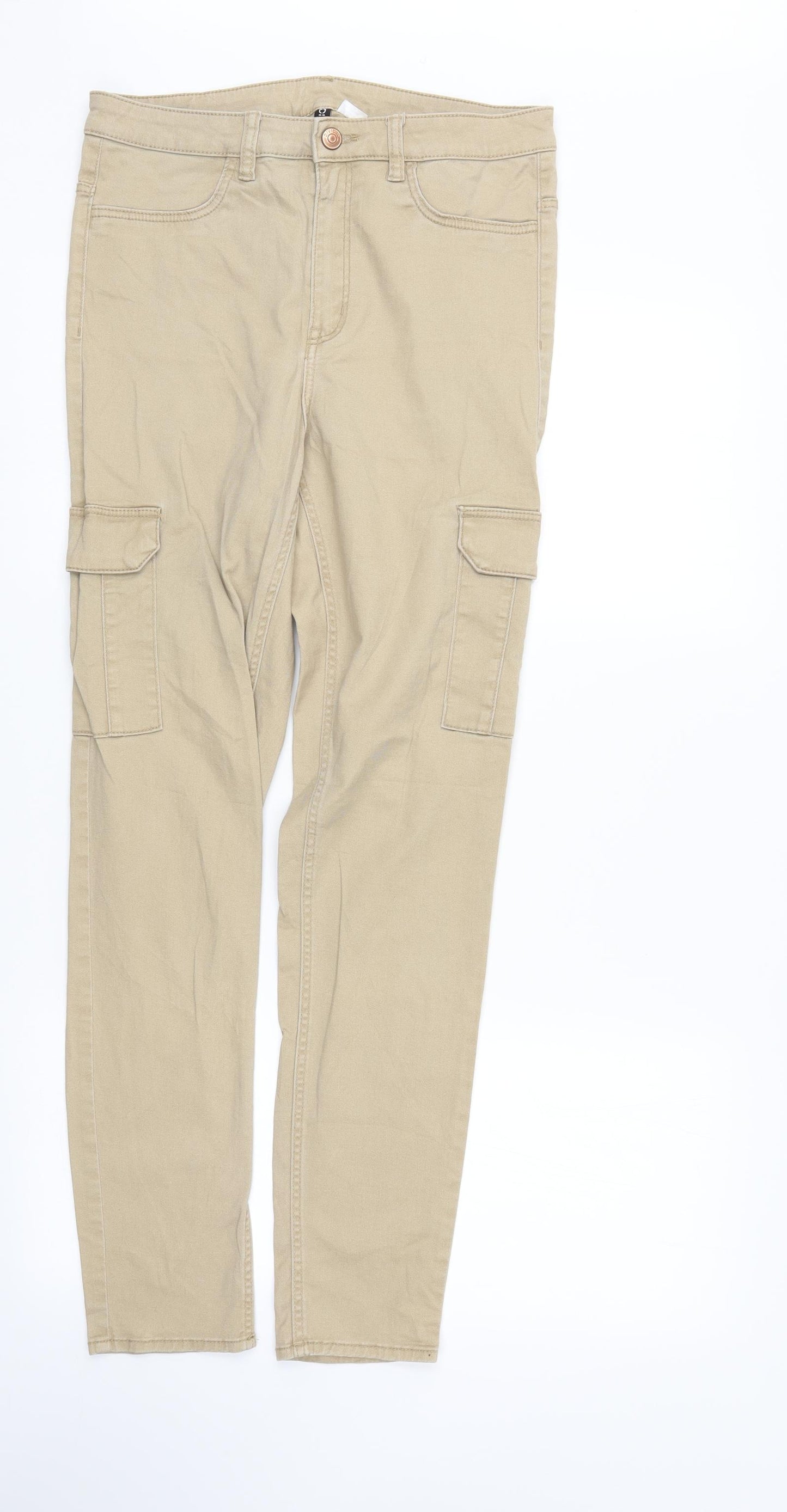 Divided Womens Beige  Denim Straight Jeans Size 14 L29 in