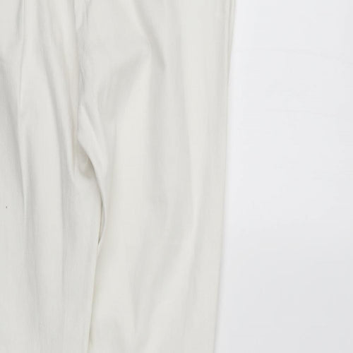 Porto Blue Womens White  Denim Straight Jeans Size 14 L31 in