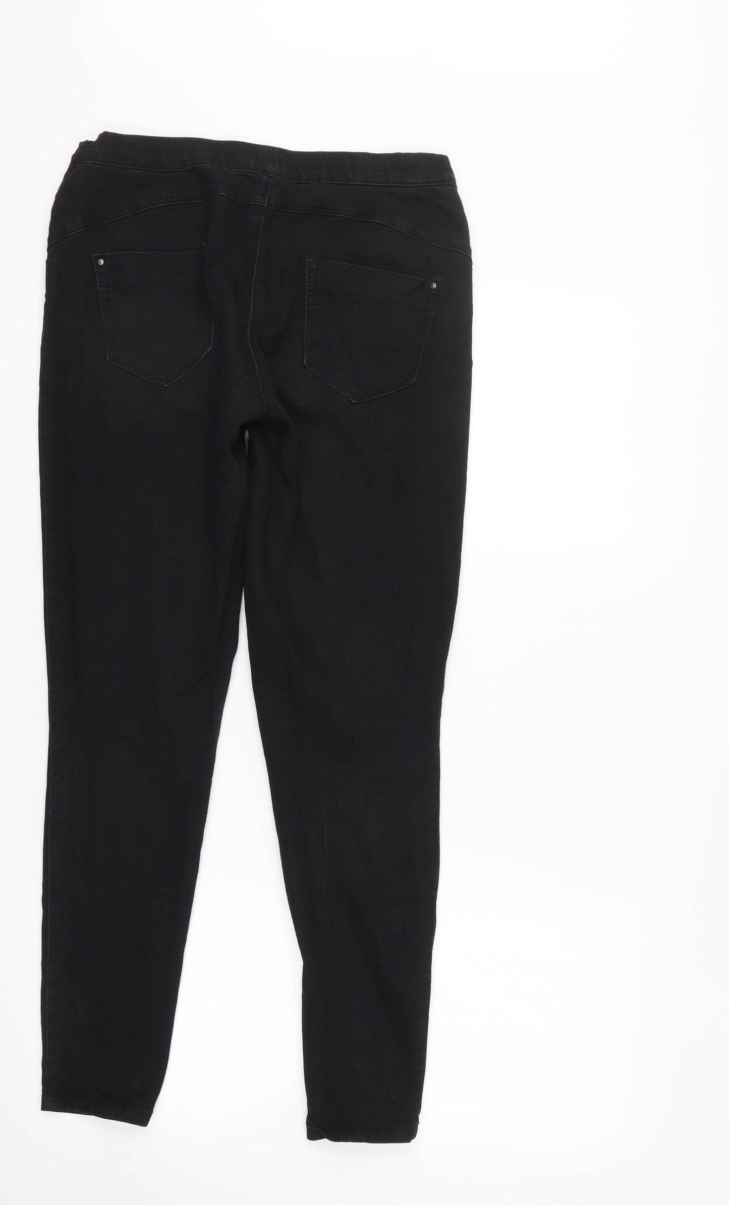 Denim & Co. Womens Black  Denim Tapered Jeans Size 10 L27 in