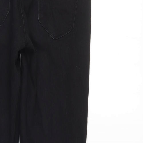 Denim & Co. Womens Black  Denim Tapered Jeans Size 10 L27 in