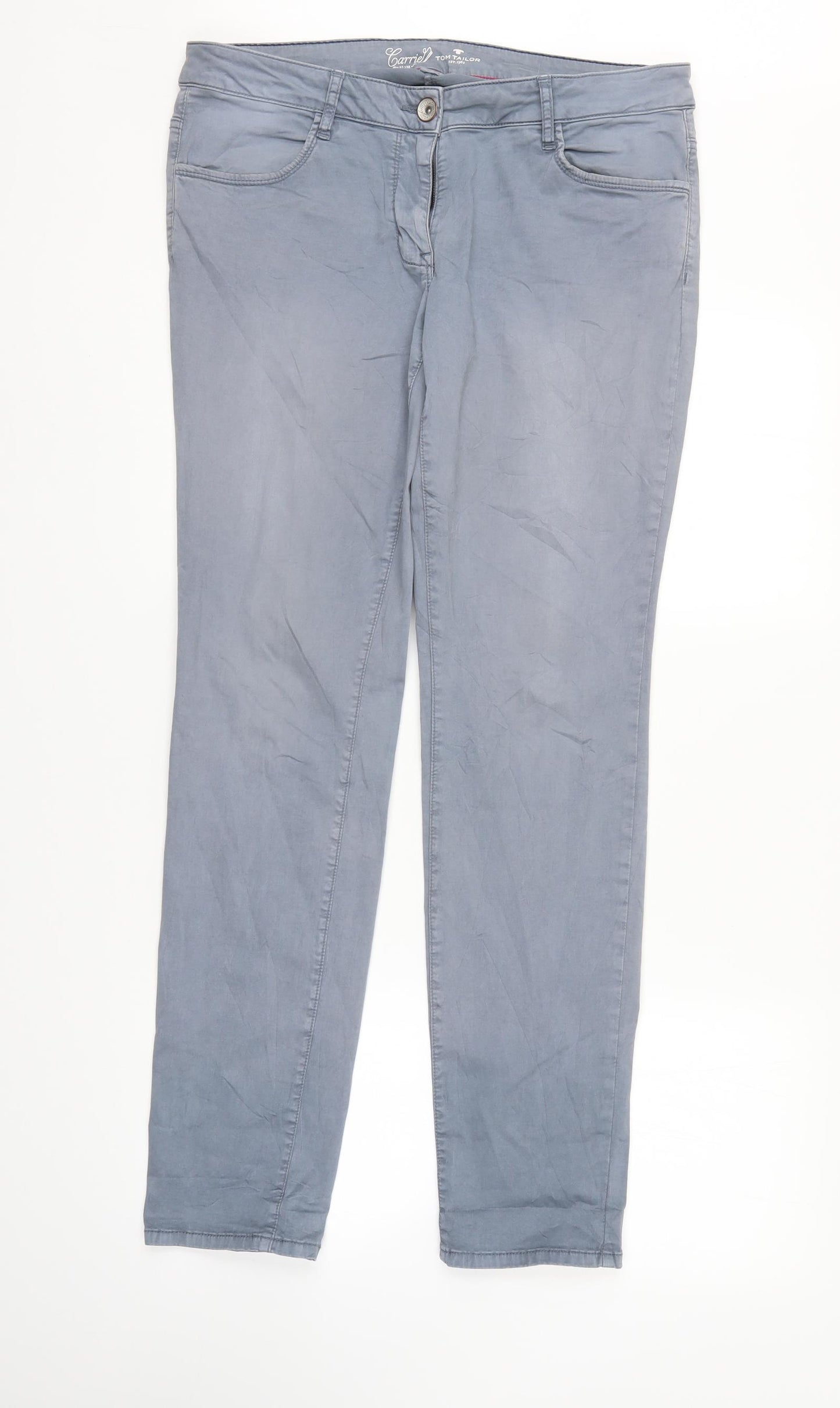 Tom Taylor Womens Grey  Denim Straight Jeans Size 12 L31 in