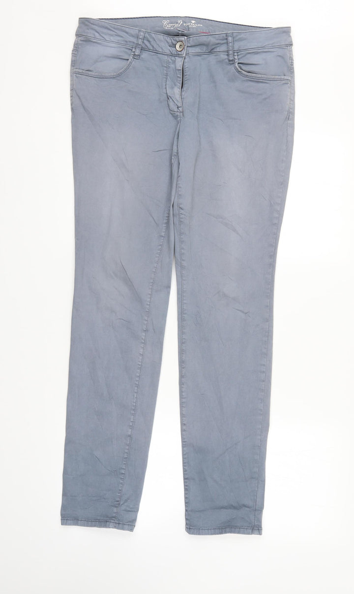 Tom Taylor Womens Grey Denim Straight Jeans Size 12 L31 in