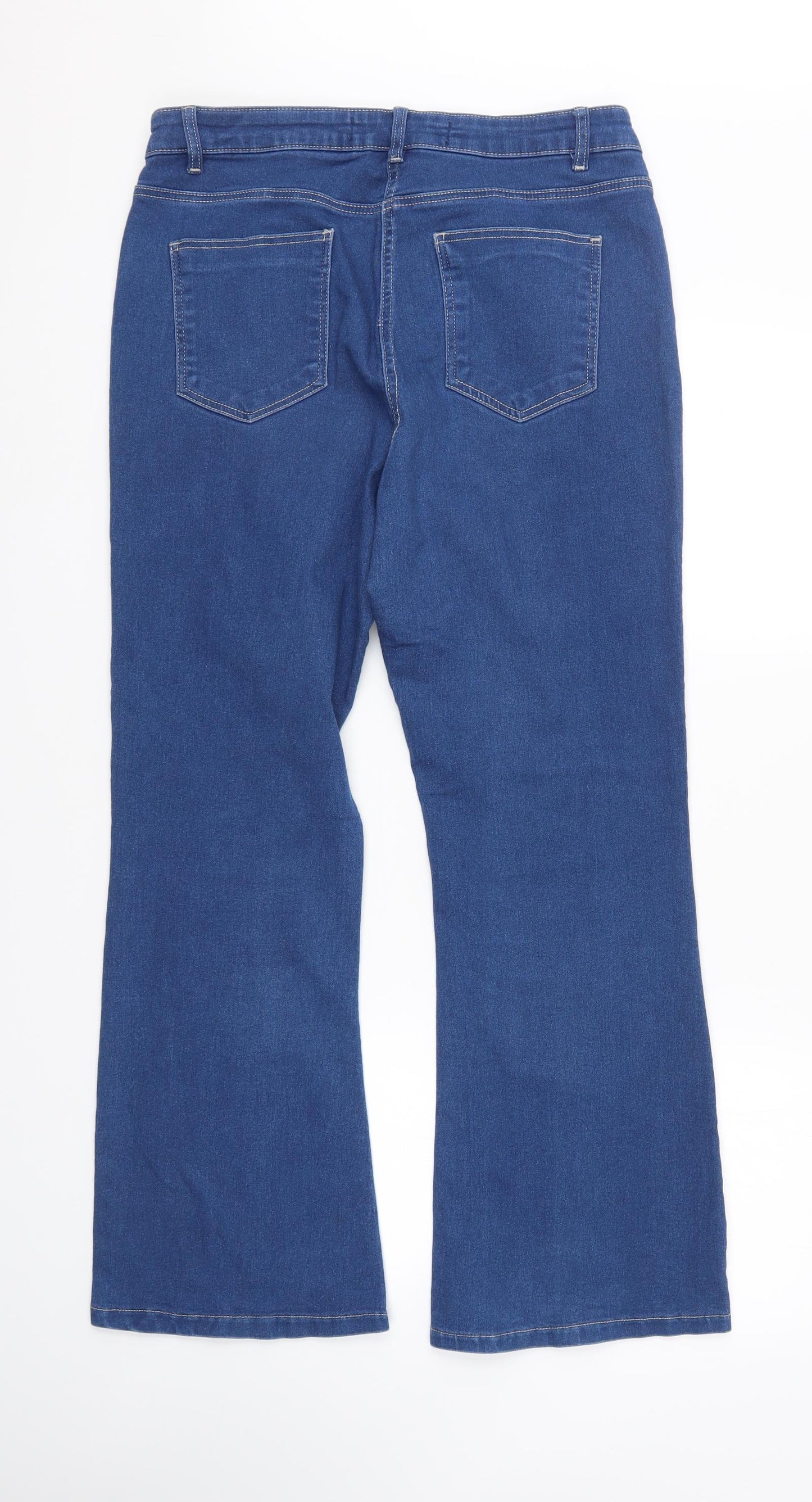 Simply Be Womens Blue  Denim Bootcut Jeans Size 14 L29 in