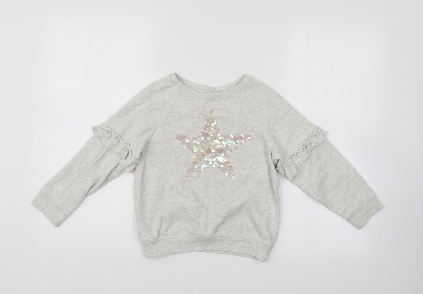 NEXT Girls Grey   Pullover Sweatshirt Size 6 Years