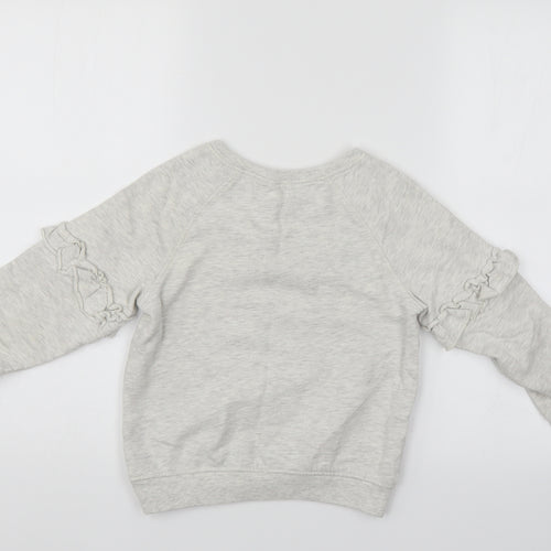 NEXT Girls Grey   Pullover Sweatshirt Size 6 Years