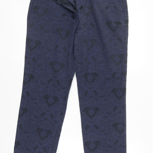 Papaya Womens Blue Floral  Sweatpants Trousers  L26 in