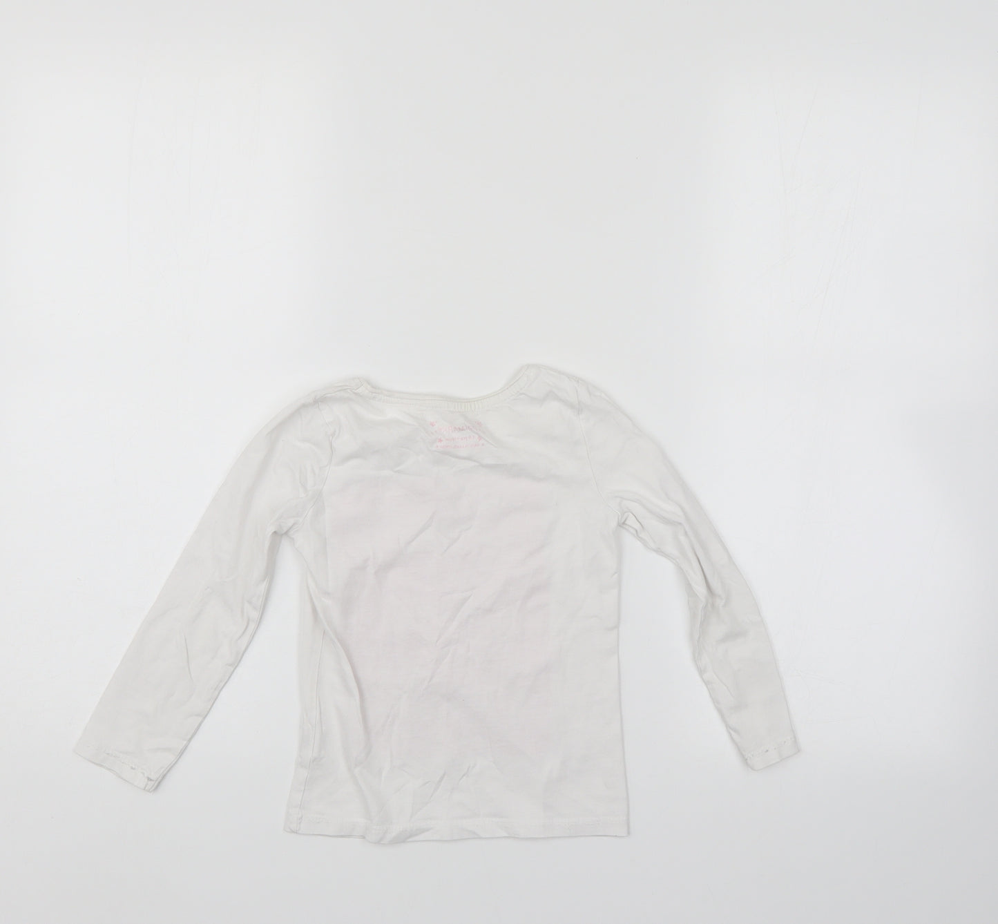 Primark Girls White   Pullover Jumper Size 4-5 Years