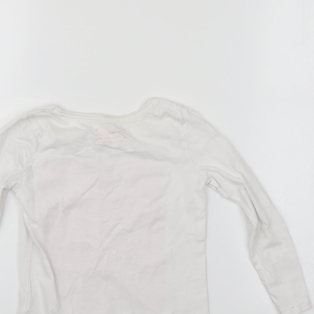 Primark Girls White   Pullover Jumper Size 4-5 Years