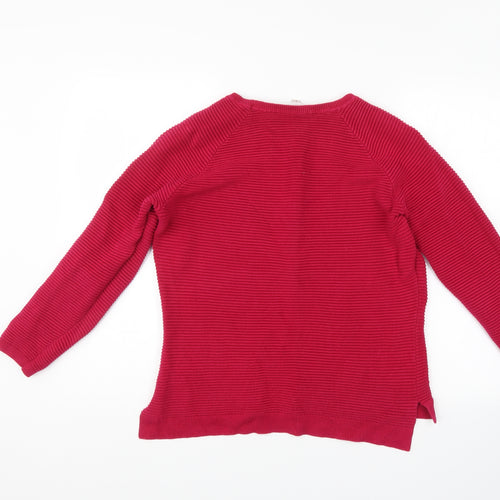 French Connection Womens Red Striped  Pullover Jumper Size S