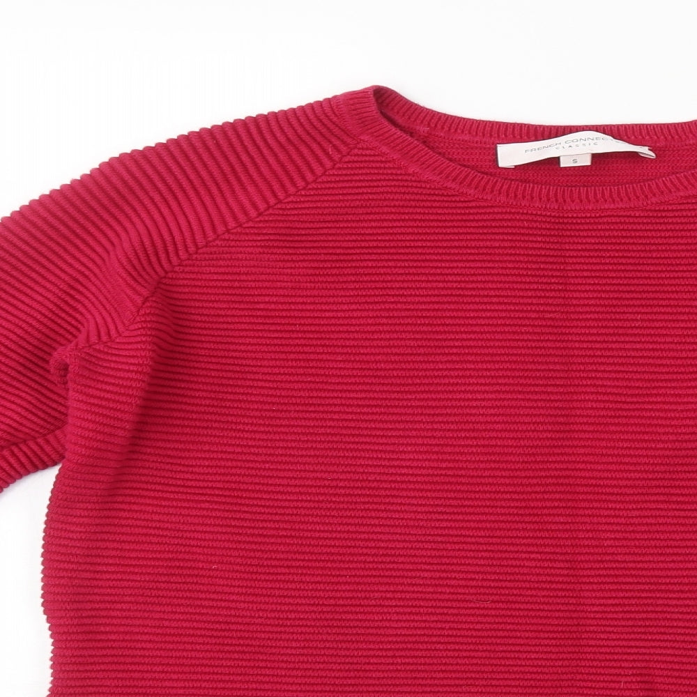 French Connection Womens Red Striped  Pullover Jumper Size S