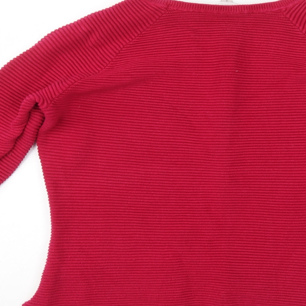 French Connection Womens Red Striped  Pullover Jumper Size S