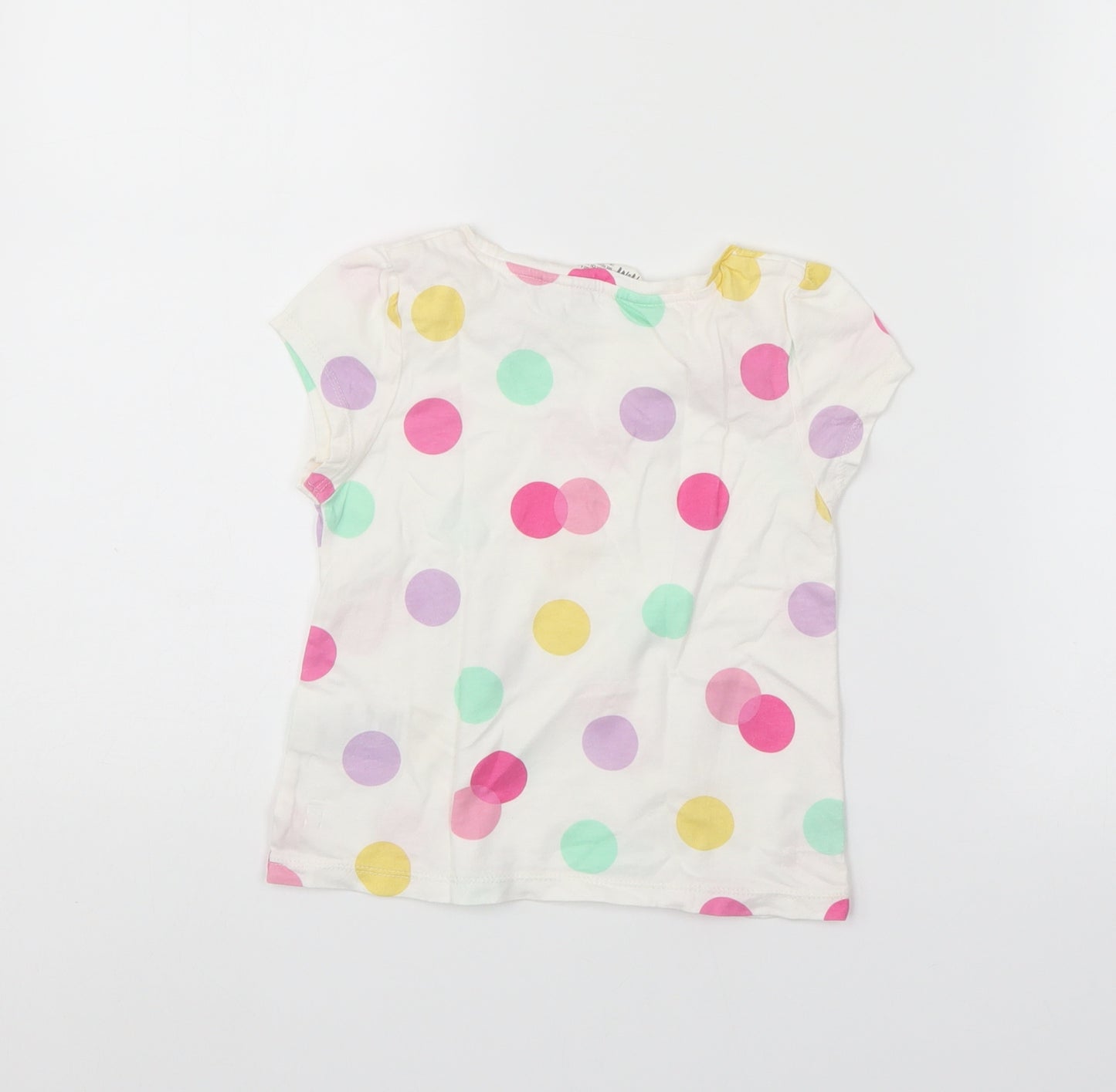 H&M Girls Multicoloured Polka Dot  Basic T-Shirt Size 5 Years