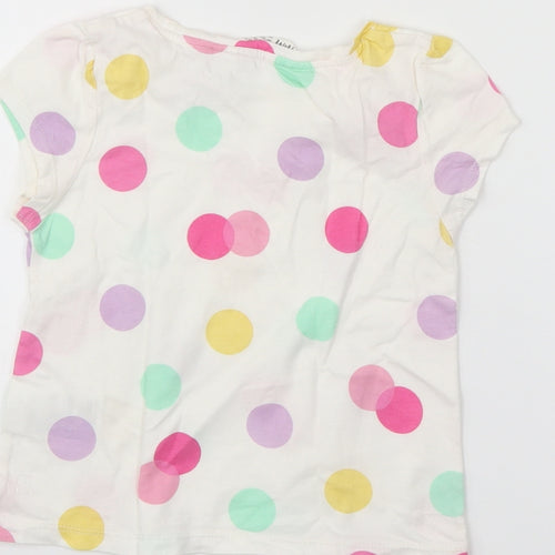 H&M Girls Multicoloured Polka Dot  Basic T-Shirt Size 5 Years