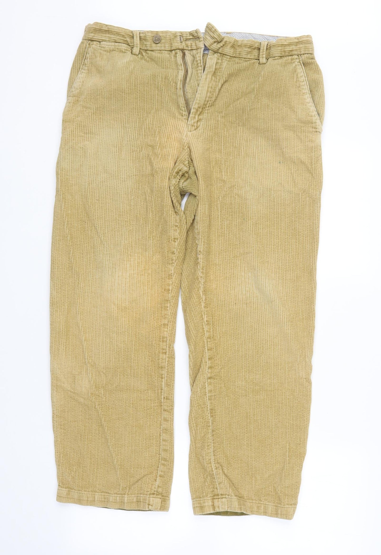 Samuel Windsor Mens Beige  Corduroy Trousers  Size 34 L28 in