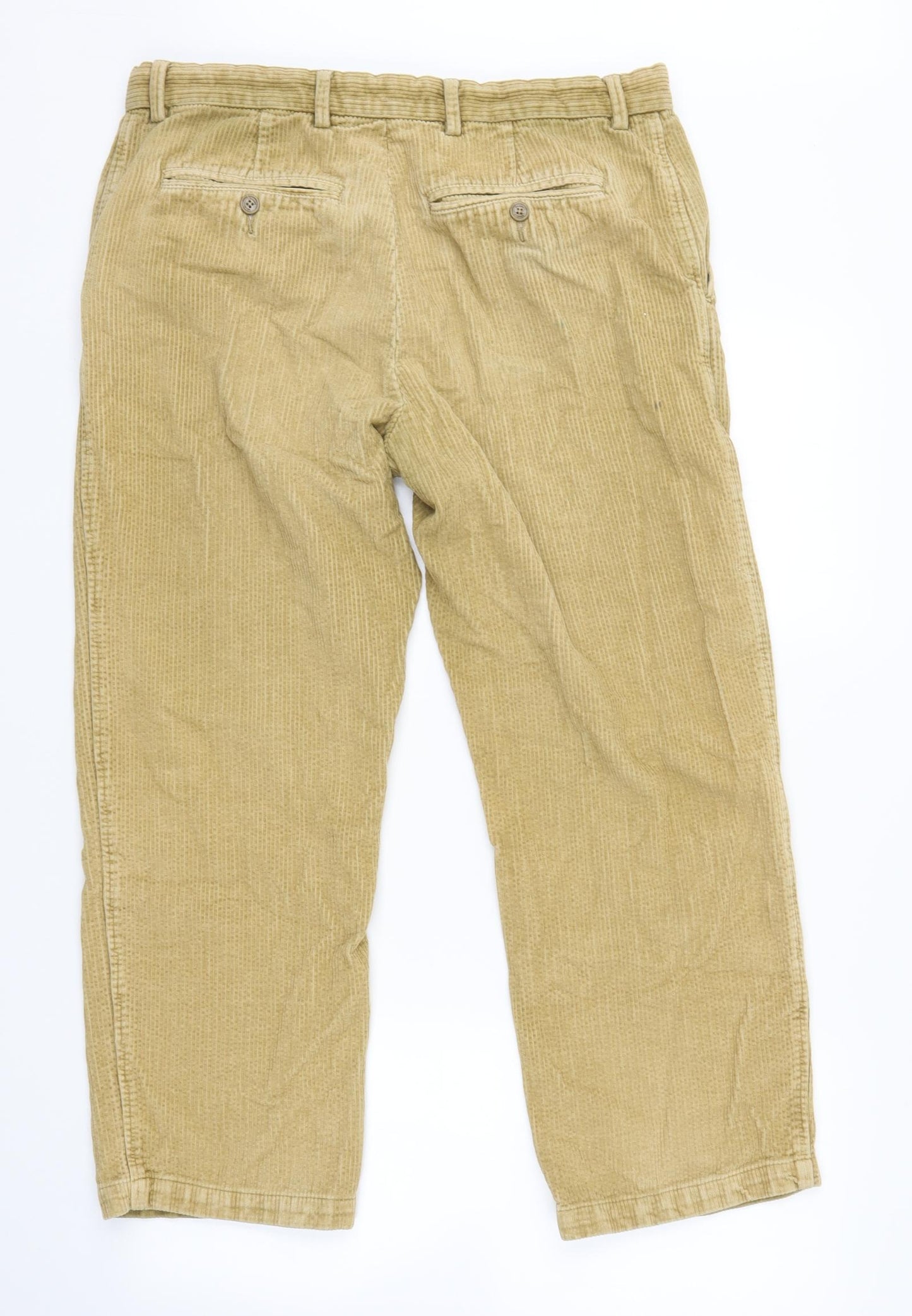 Samuel Windsor Mens Beige  Corduroy Trousers  Size 34 L28 in