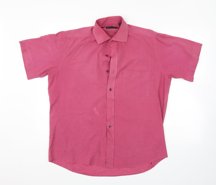 BHS Mens Purple    Button-Up Size 15.5