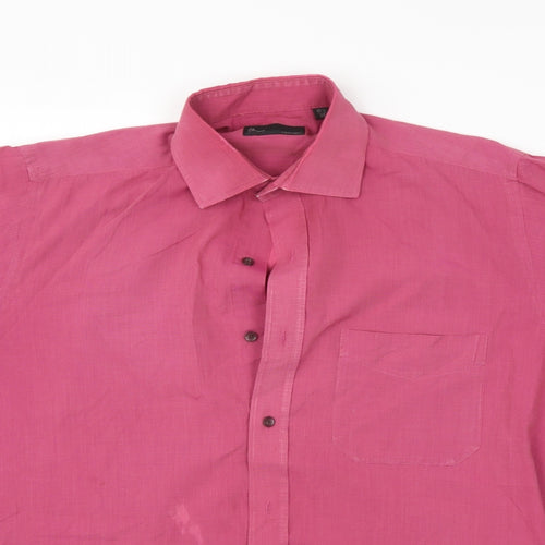 BHS Mens Purple    Button-Up Size 15.5