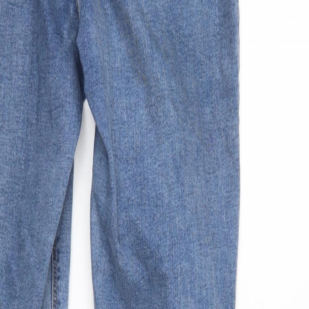 Denim & Co. Womens Blue  Denim Straight Jeans Size 14 L31 in