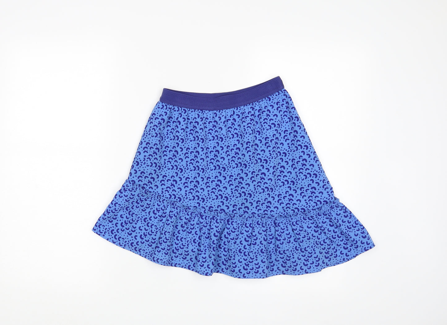 M&S Girls Blue Animal Print  Flare Skirt Size 9-10 Years