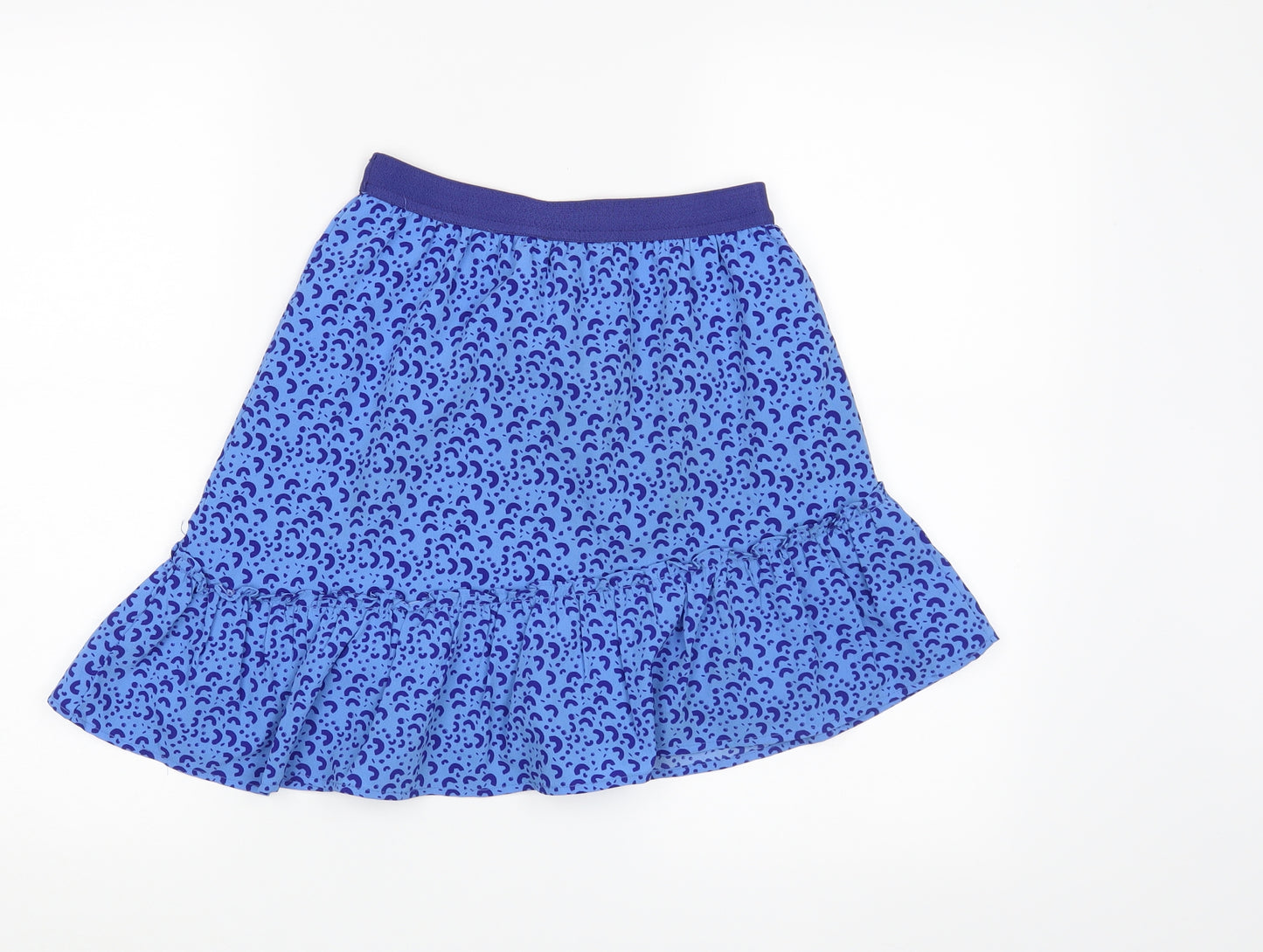 M&S Girls Blue Animal Print  Flare Skirt Size 9-10 Years