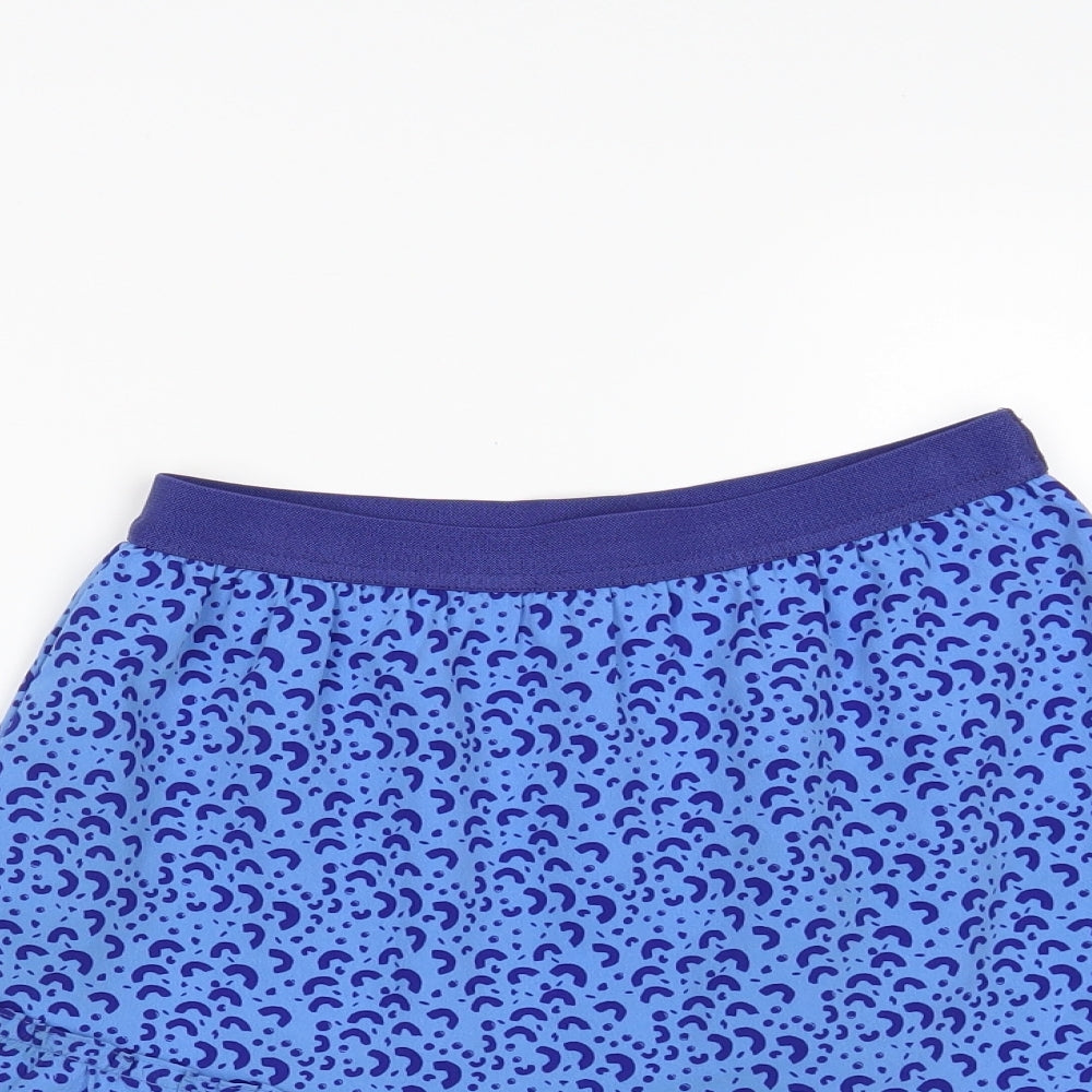 M&S Girls Blue Animal Print  Flare Skirt Size 9-10 Years