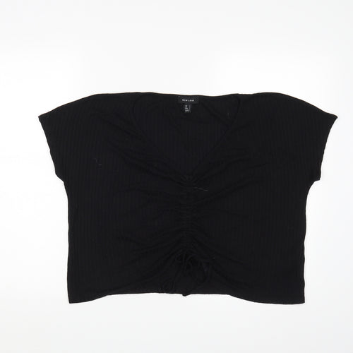 New Look Womens Black   Cropped Blouse Size L