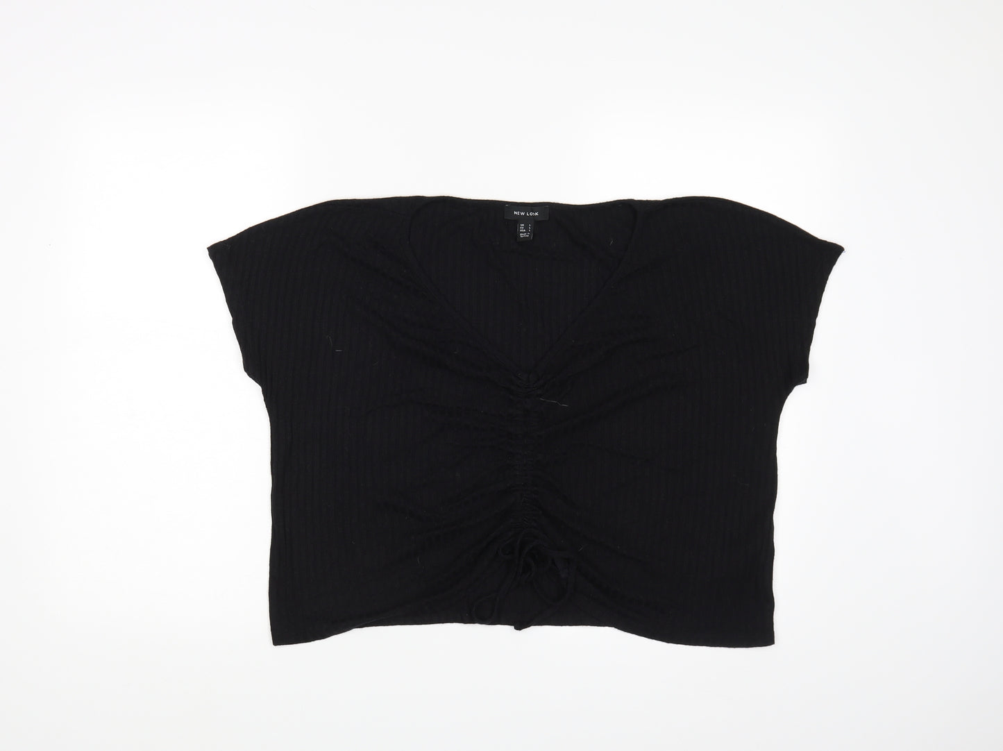 New Look Womens Black   Cropped Blouse Size L