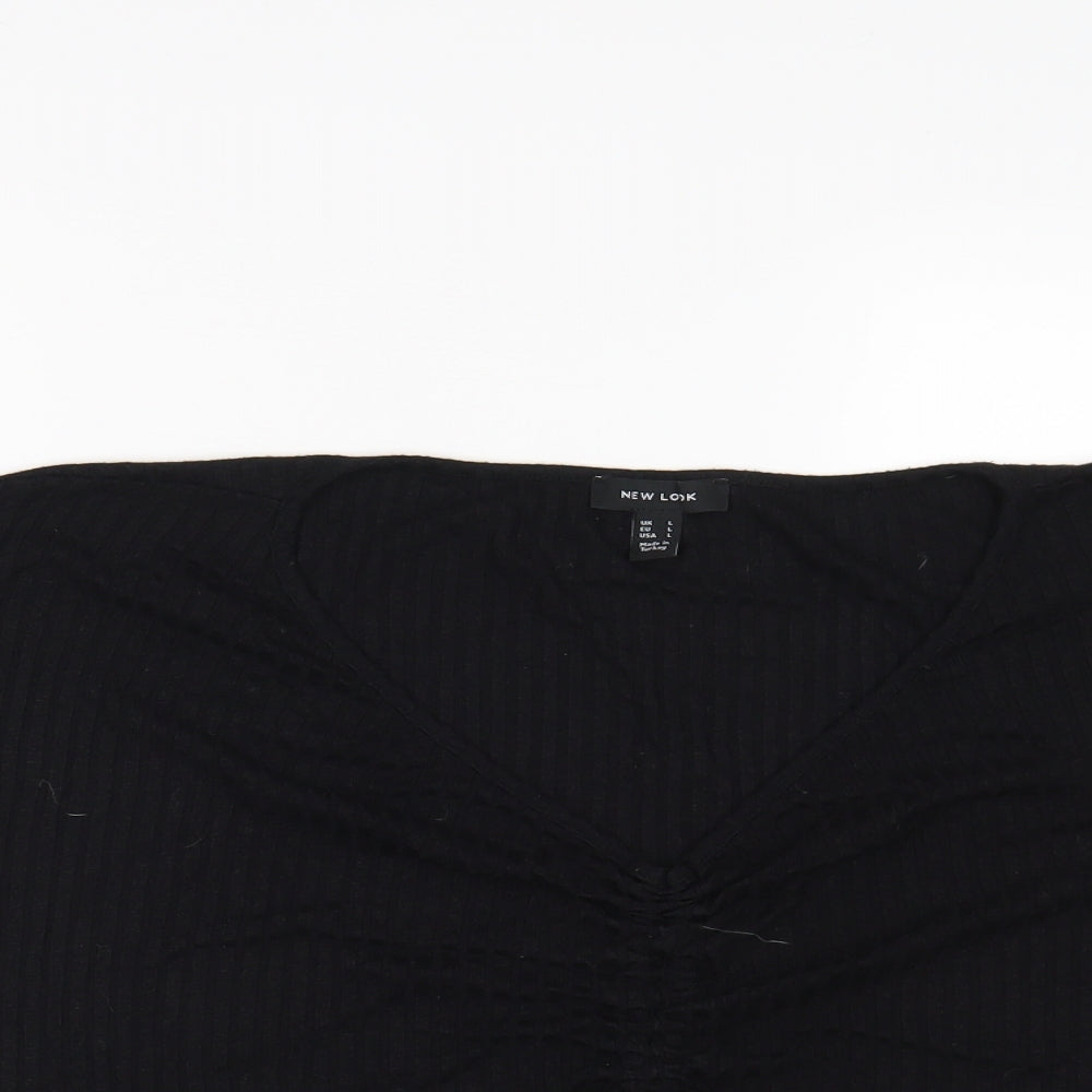 New Look Womens Black   Cropped Blouse Size L
