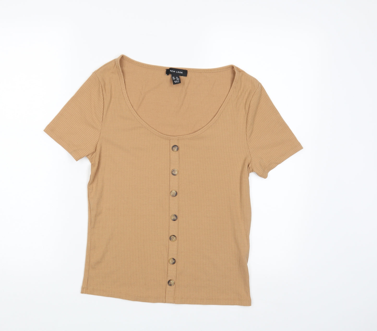 New Look Womens Beige   Basic T-Shirt Size 14