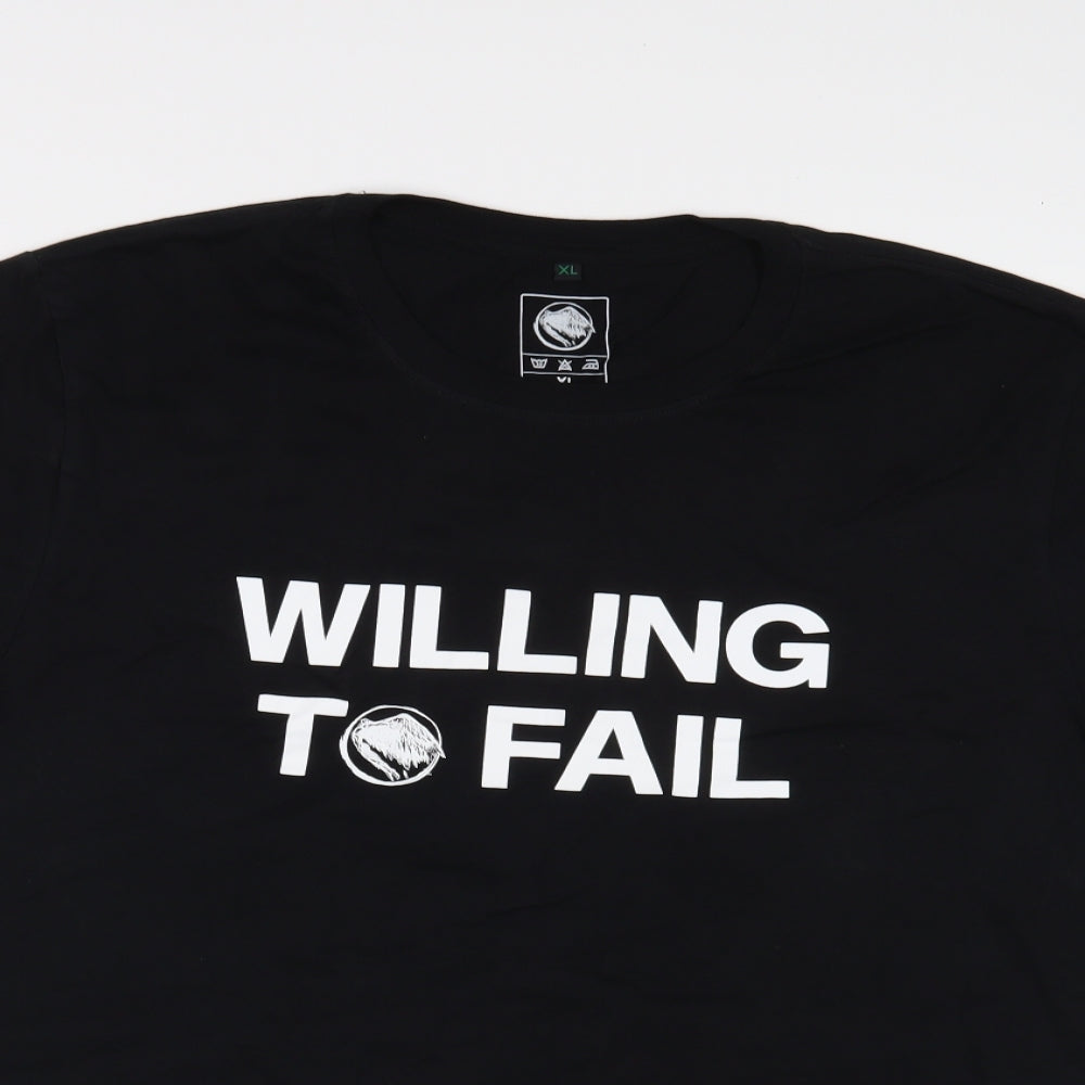 Earth Positive Mens Black    T-Shirt Size XL