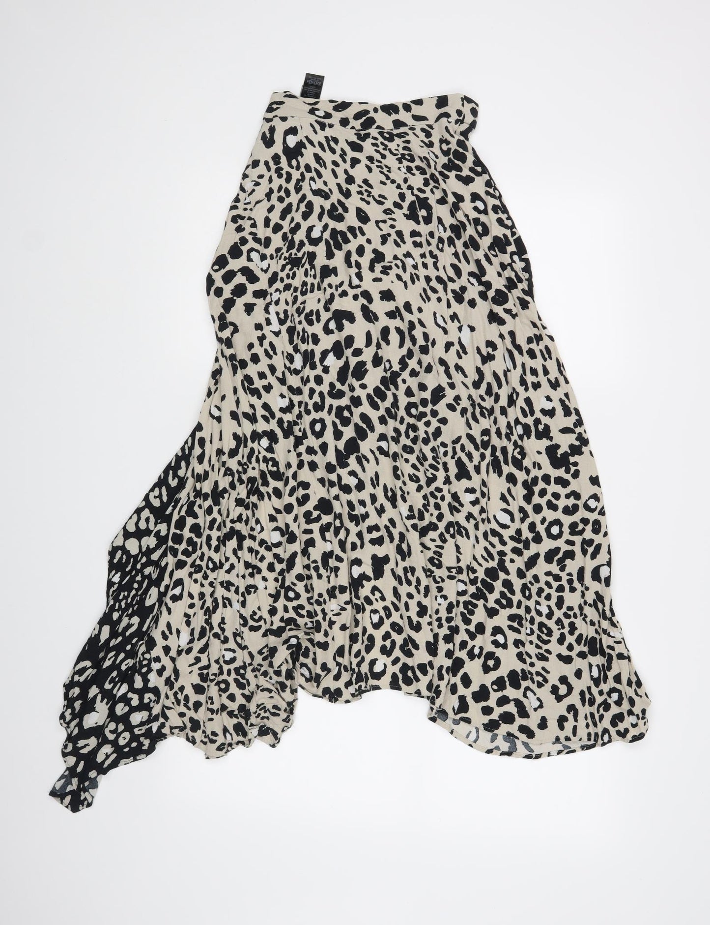 M&S Womens Beige Animal Print  Flare Skirt Size 12