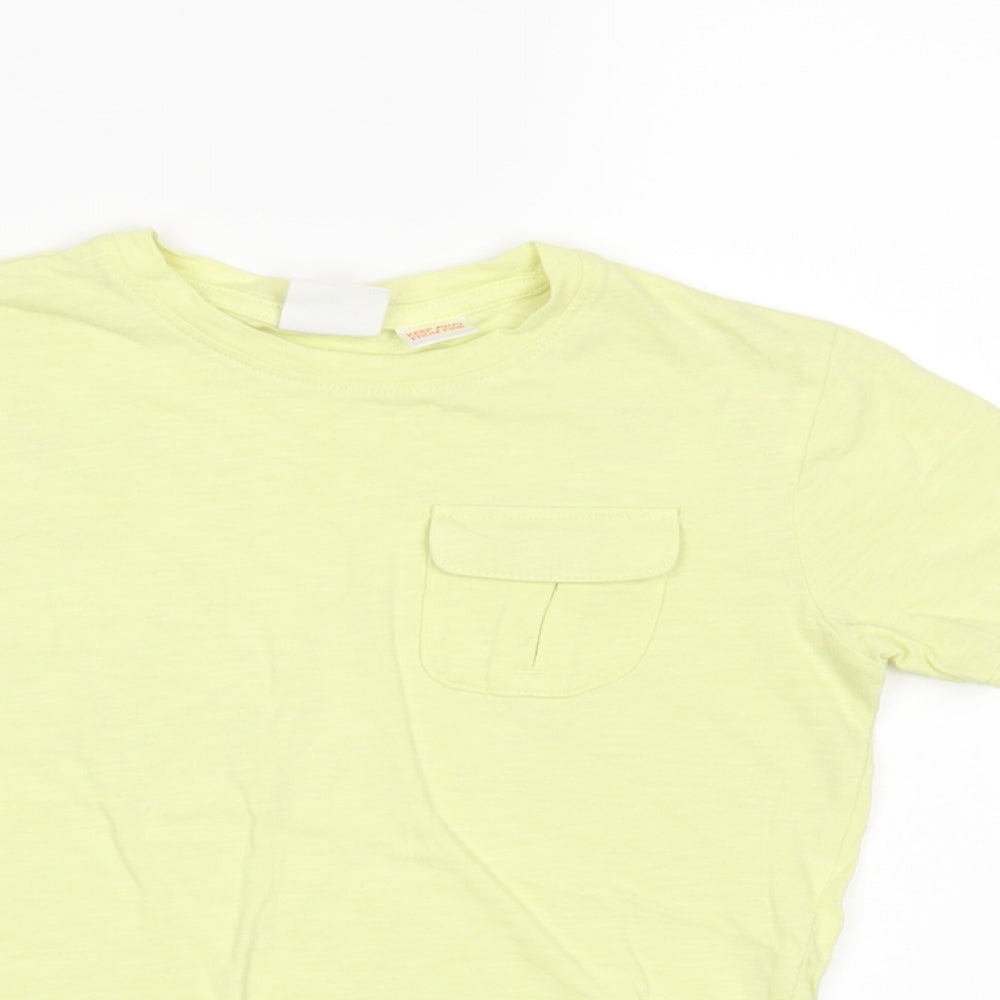 Zara Girls Yellow   Basic T-Shirt Size 4-5 Years