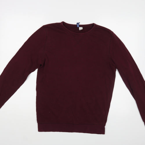 H&M Mens Purple   Pullover Sweatshirt Size S
