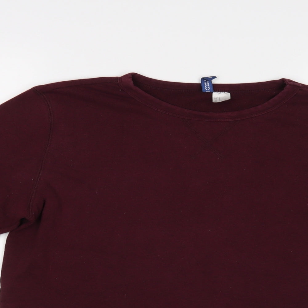 H&M Mens Purple   Pullover Sweatshirt Size S