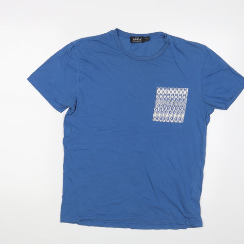 Topman Mens Blue    T-Shirt Size S