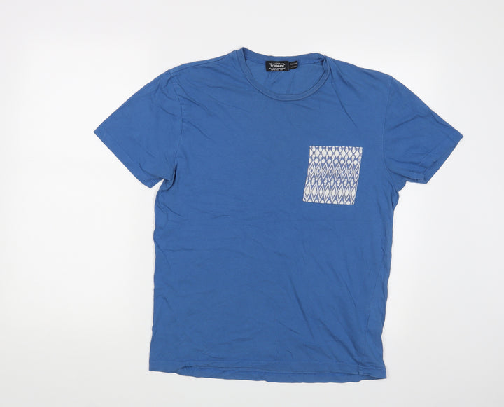Topman Mens Blue T-Shirt Size S