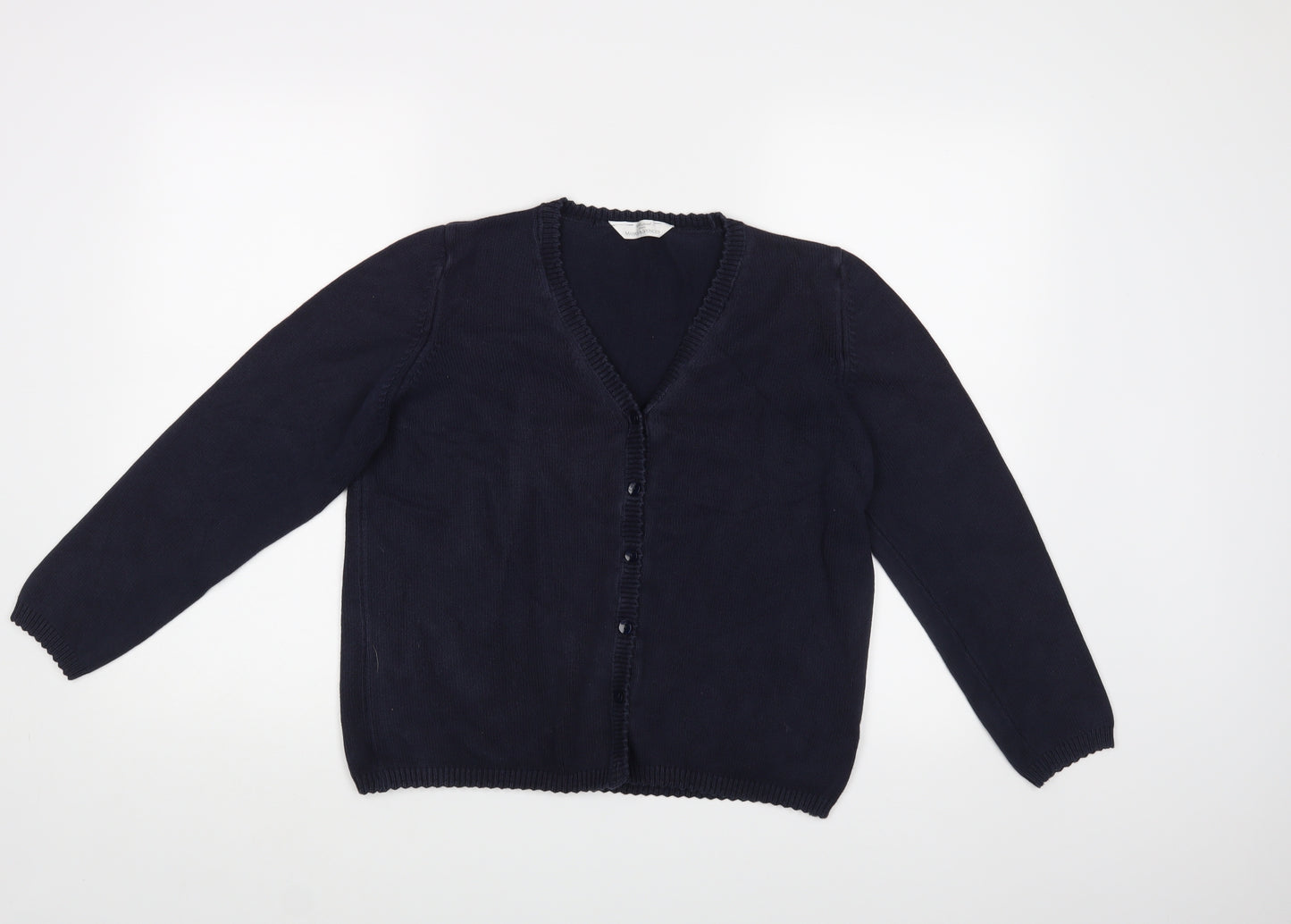 M&S Womens Blue   Cardigan Jumper Size 14