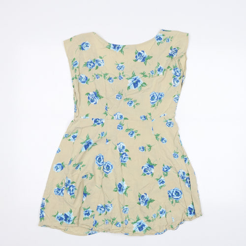 Motel Womens Beige Floral  Fit & Flare  Size XS