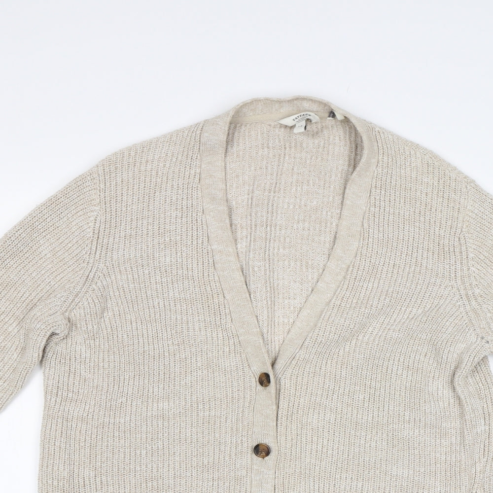 Fat Face Womens Beige   Cardigan Jumper Size 14